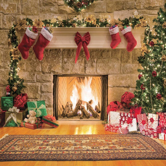 CYLYH Christmas Fireplace Decoration - DO NOT ADD TO CART, FOLLOW LINK