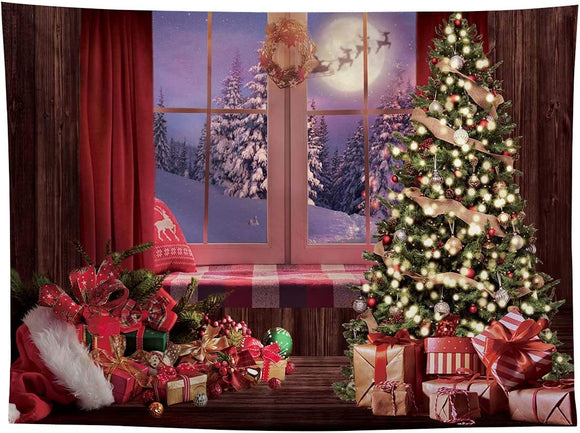 Allenjoy Red Christmas Window Winter - DO NOT ADD TO CART, FOLLOW LINK